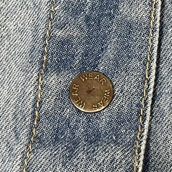 Erin Andrews Super Bowl LVIII Womens Denim Jacket Hoodie Cropped XL NWT - Picture 11 of 16